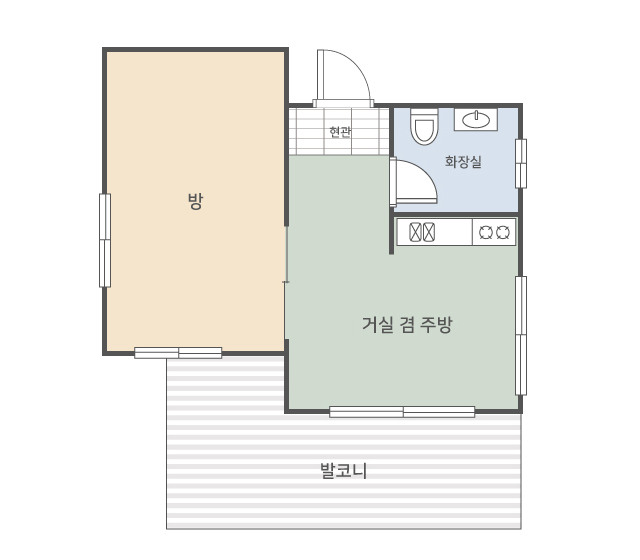 목련1에 등록된 평면도입니다. 계단과 복층 전체 구조는 상품 이용안내와 함께 확인하세요.